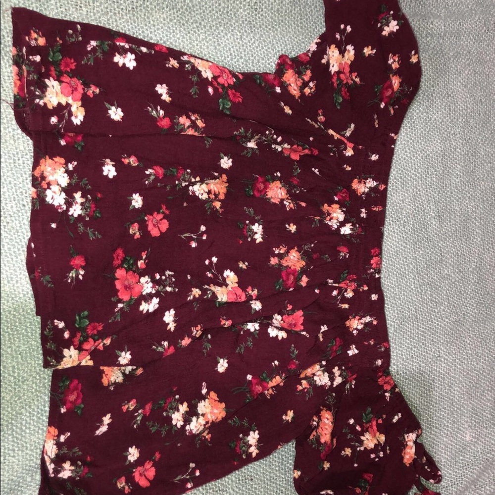 Floral off shoulder blouse